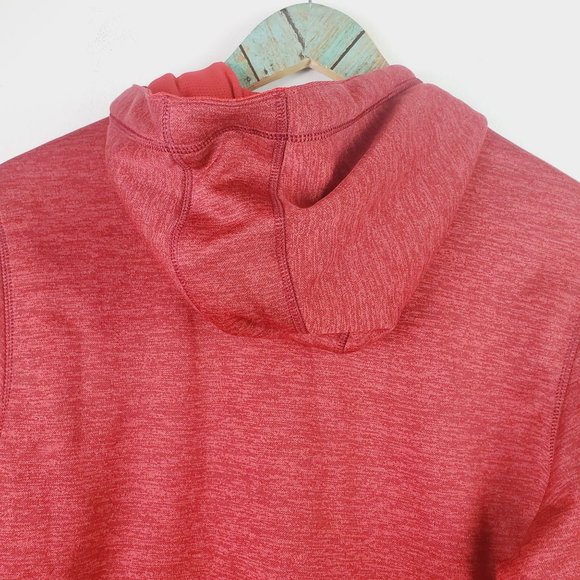 Adidas Men's Team Issue Red/Black Mélange Fleece Hoodie with Red Logo, Sz Sm - Picture 6 of 12